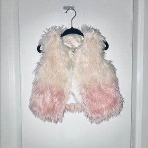 Pink ombré Fur Vest